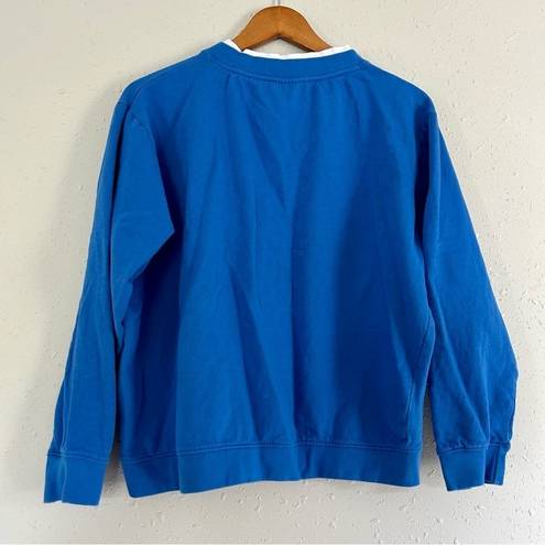 Vintage Blue  Crewneck Coastal Grandma Butterfly Sweatshirt XL Retro 90s