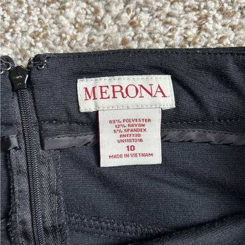 Merona  Black Pencil Mini Skirt Office Formal Casual Business Casual Size 10