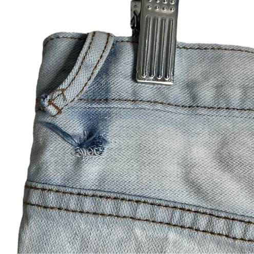 One Teaspoon  Awesome Baggie Jeans Blue Light Wash Highly Destroyed Distressed