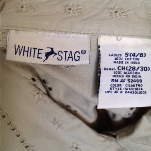 White Stag Ladies  LS Embroidered Blouse small