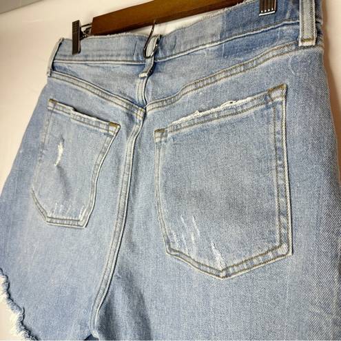 Abercrombie & Fitch  NWOT High Rise Dad Short Cross Button Fly Raw Hem 29 / 8