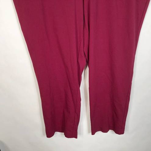 Dress Barn  Womens Plus Size 26W Pants Maroon Red Pull On Stretch Career Wear 839