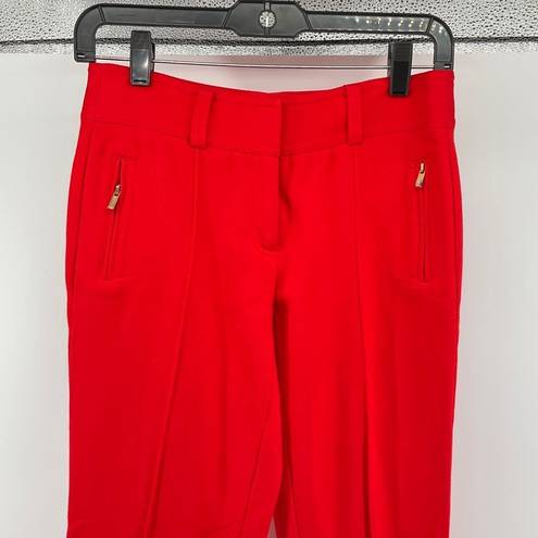 Cache  Women’s Red Cropped Trouser Pants Size 4