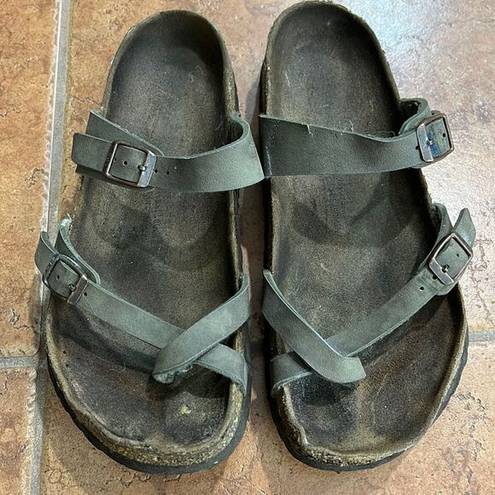 Birkenstock  Brown Leather Mayari Sandals Size: 39
