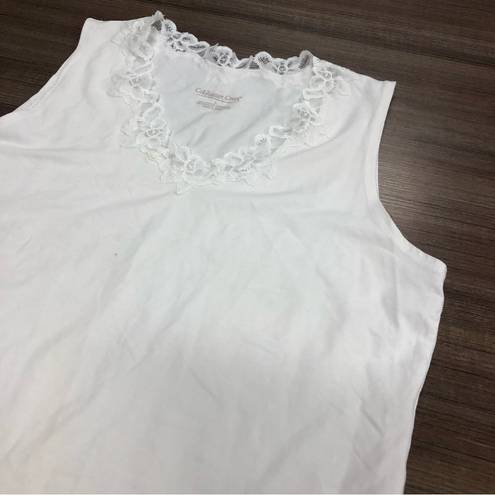 Coldwater Creek  White Lace Tank