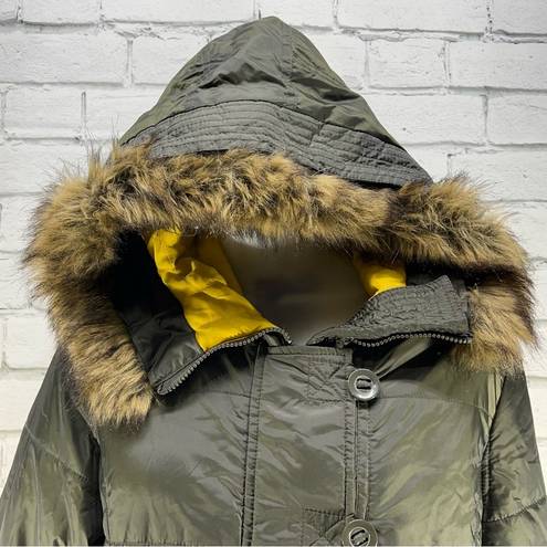 Gallery Giacca  Puffer Jacket Parka Coat Faux Fur Hoodie Winter Jacket M