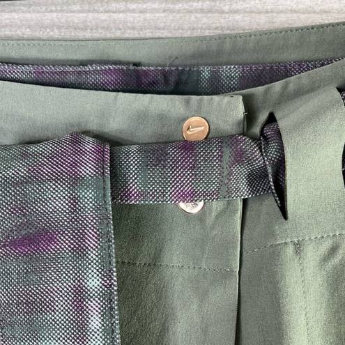 Nike  GOLF Dri Fit Mini Convertible Belted Golf Skort Olive & Purple-8