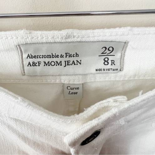 Abercrombie & Fitch  Mom Jeans Distressed White Jeans Size 8R Preppy