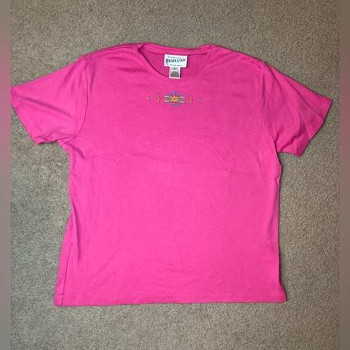 Pendleton  Hot Pink 100% Cotton Tee Size Large