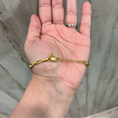 Madewell  Gold Tone T Clip Paper Clip Bracelet