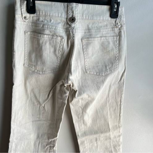 DKNY  Crop Cream Stretch Jeans Size 5