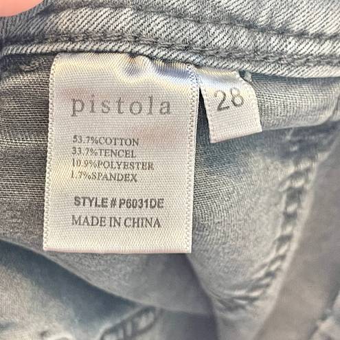 Pistola High Rise Black Crop Cargo Jeans 28