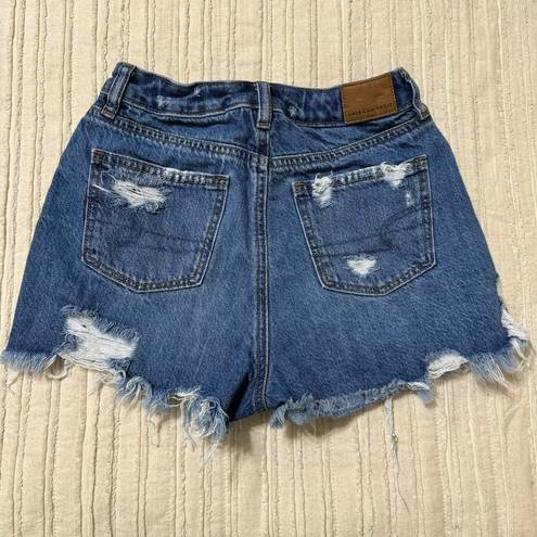 American Eagle  Distressed High Rise Mom Shorts