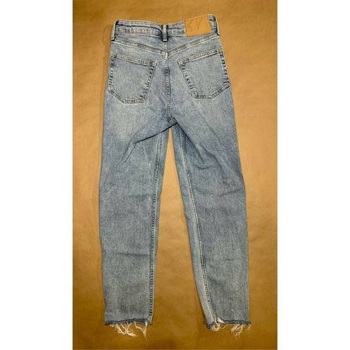 Divided H&M  Button fly dad jeans raw hems - Size 4 