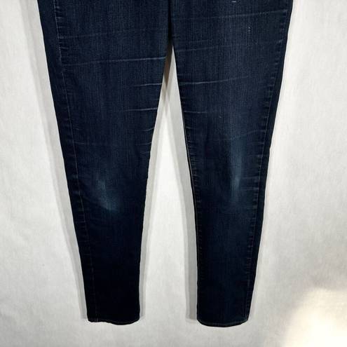 Paige  Jeans Size 30 Navy Blue Skyline Skinny Mid Rise Stretch Cotton Denim 485