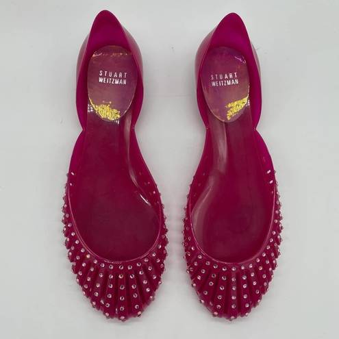 Stuart Weitzman Jealous  Jelly d'Orsay Flat - Raspberry - 38