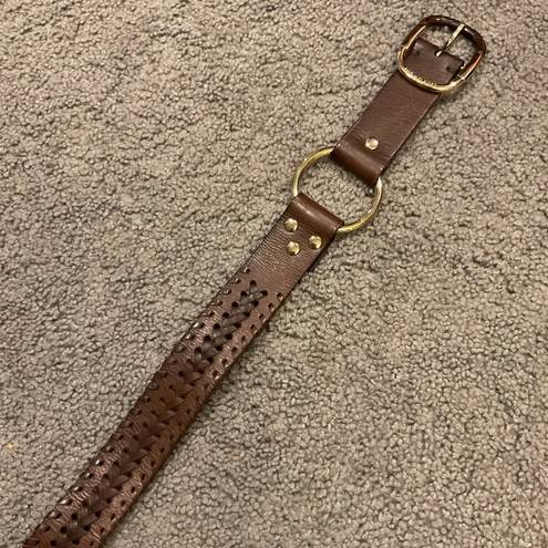 Michael Kors  Vintage women’s wide o-ring brown leather dress belt Christmas Gift