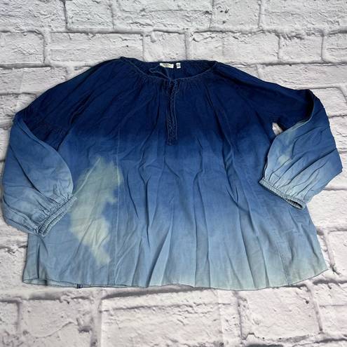 Dylan  true grit ombré tie dye blue blouse new size medium