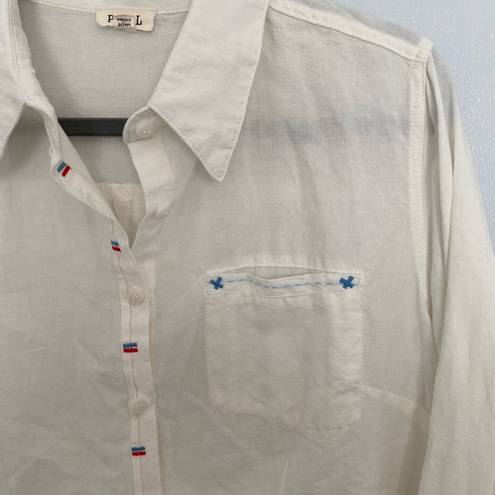 POL  Button Down Collared Shirt Size Large