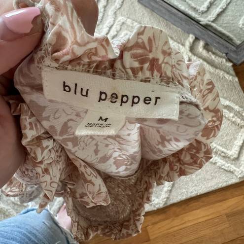 Blu Pepper  floral top