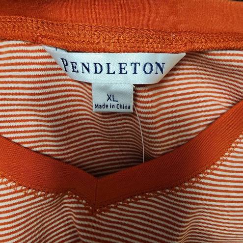 Pendleton  orange striped tee size xl