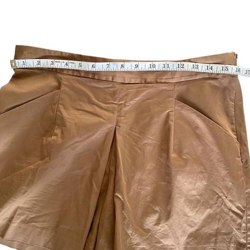 J.Crew  Skort Khaki Sz 8 Cotton Blend 4" Inseam Women's Front Packets NWOT N23