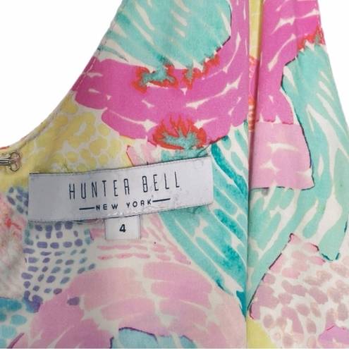 Hunter Bell  Braden Dress in Painterly Rainbow Print Size 4