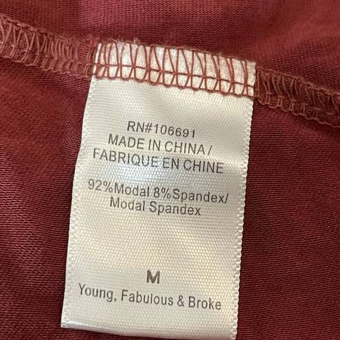 Young Fabulous and Broke  Revolve midi Captive Dress Red Yfb Rust Size Medium Nwt