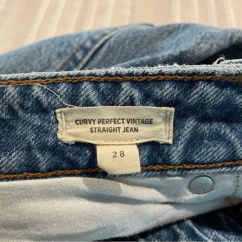 Madewell The Curvy Perfect Vintage Straight Jean in Seyland Wash High Rise 28