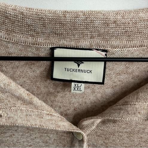 Tuckernuck  Ecru Clayton Knit Linen Polo Sweater