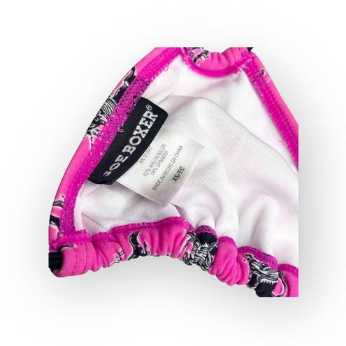 Joe Boxer new  ☼ Unicorn Print 2 Piece String Bikini Set ☼ Hot Pink Black ☼ XS