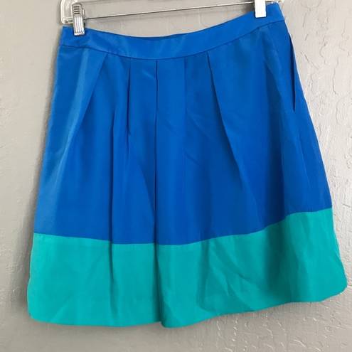 J.Crew  Color Block Pleated Skirt