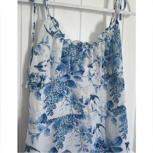 Blue floral mini dress | L Size L