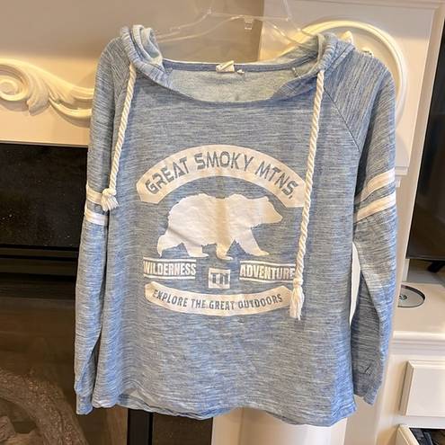 Great Smoky  Mountains Sweatshirt Hoodie Blue Graphic