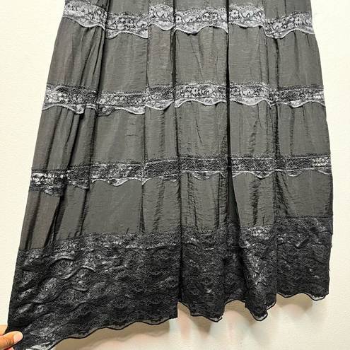 Tuckernuck  Hyacinth House Dress Lace Black Lydia Boho Maxi Dress Sz XXS