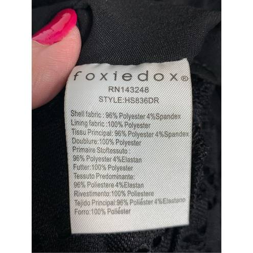 Foxiedox  Women's One Shoulder Sleeveless Juliet One Lace Gown Black Size Small