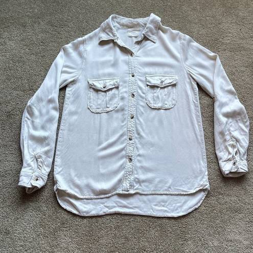 Harper  Anthropolgie Cream Button Down Shirt Size: Small