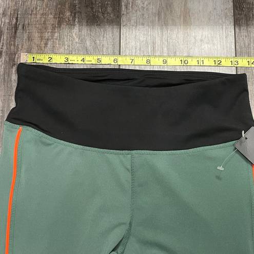 Kimberly NWT  Color Block Green Orange Black Leggings Size Medium