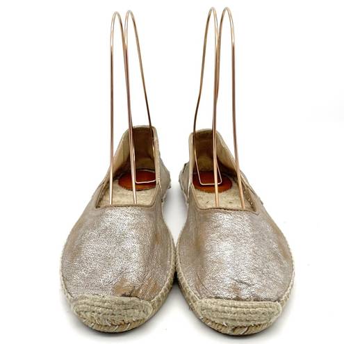 Rag and Bone  Georgie Silver Platinum Espadrille Slip-On Shoe Women’s Size 39.5 | 9