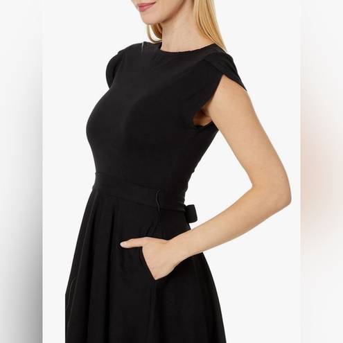 Petal Pact Women's Fit & Flare black  Sleeve Dress