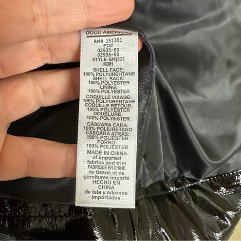 Good American  NWT patent faux leather biker jacket size Small