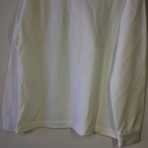 Rebecca Taylor  French Terry pull over long sleeve sweartshirt white