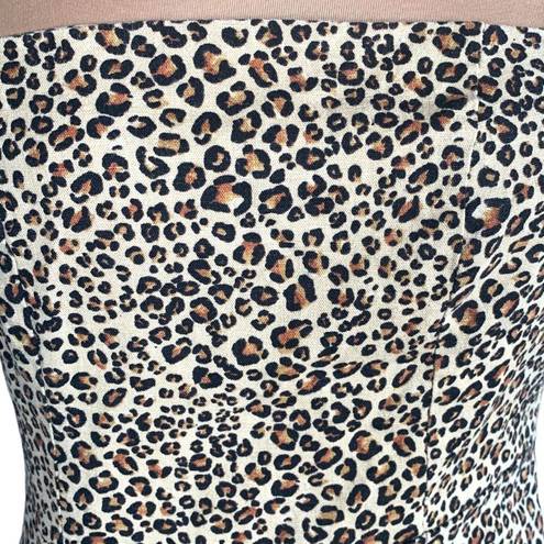 Kendall + Kylie  Dress Animal Leopard Print Sleeveless Spaghetti Strap Bodycon