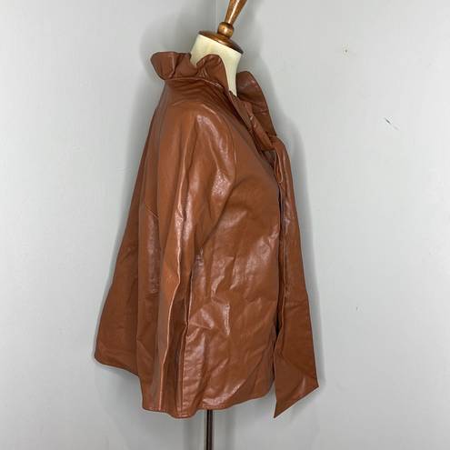 Tuckernuck  FAYE FAUX LEATHER COGNAC BOW TOP M