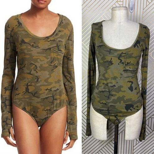 n:philanthropy  Boot Camouflage Print Bodysuit in Green Size US XS