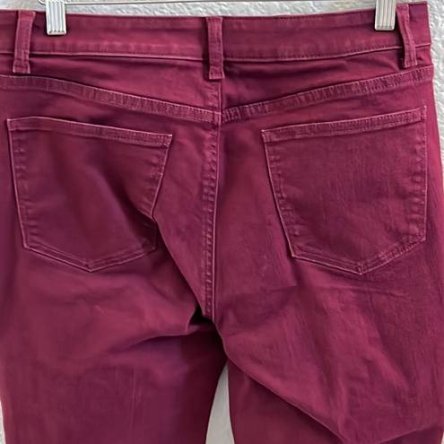 Talbots  High Waist Ankle Burgundy Denim Jeans