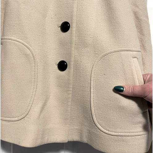 Banana Republic  Beige Wool Women’s Pea Coat Size Medium Top Tailored Buttons