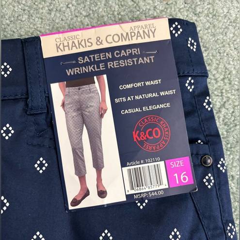 Krass&co 🍎5/25 NWT Khakis &  Sateen Capri Wrinkle Resistant Casual