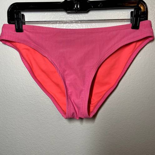 Nike  Ribbed Bikini Bottom Swimsuit Hot Pink Medium