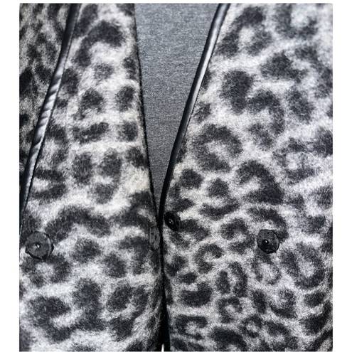 Mango  Wool Blend Animal Print Oversized Suit Jacket Size M